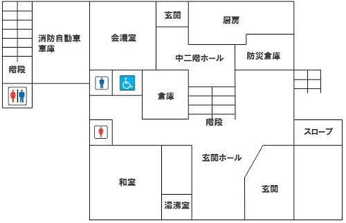 平山コミュニティセンター　1階平面の画像