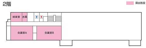 内野コミュニティセンター　2階平面の画像