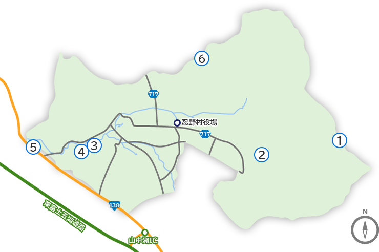 忍野村地図画像